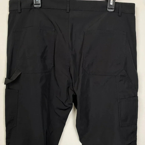 NWT Mennace Shop Flat Front Cargo Straight Leg Pants Men's Size 36 Black Utility - Picture 10 of 15
